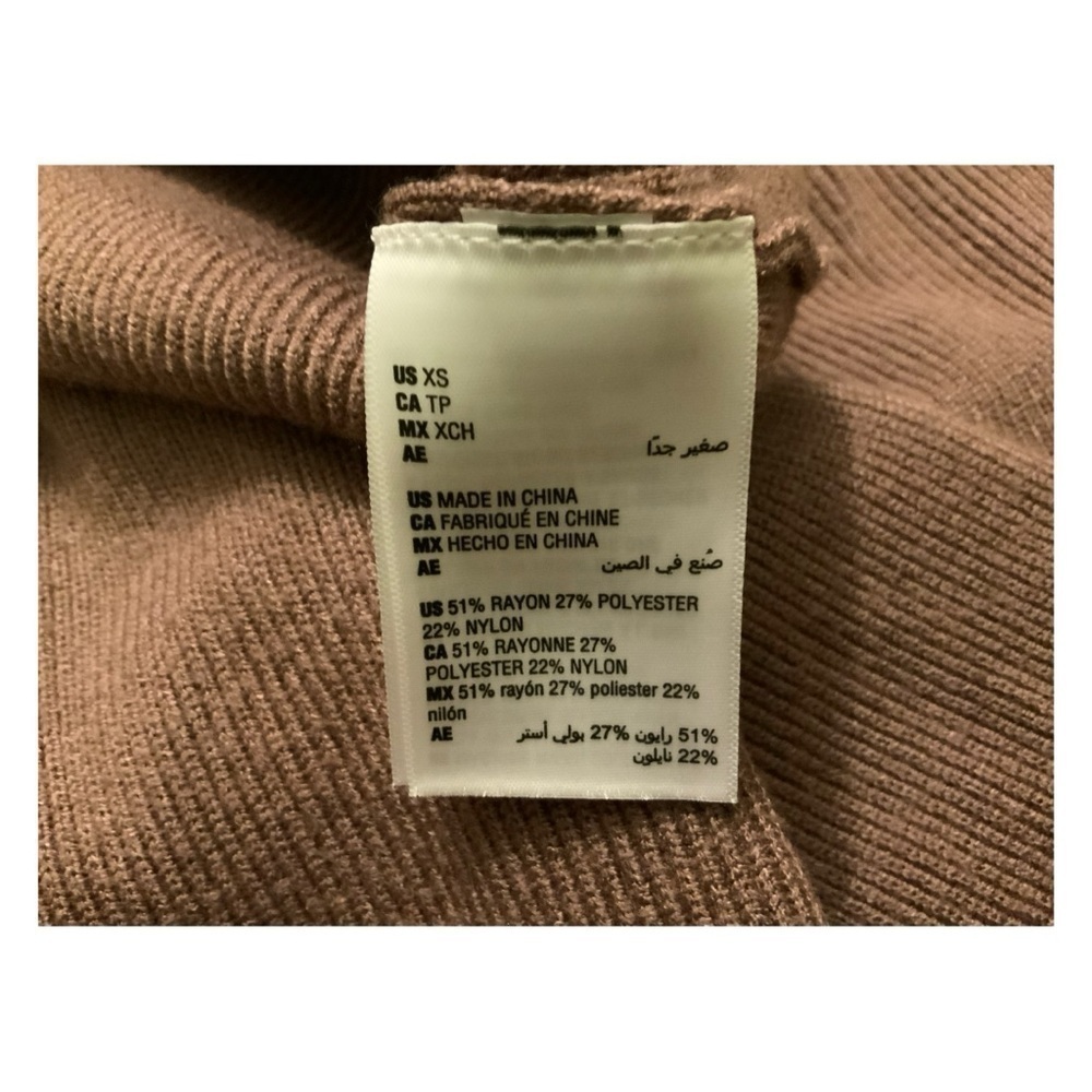 “And Now This” Brown Ribbed Turtleneck Sleeveless Sweater Dress - Picture 4 of 5